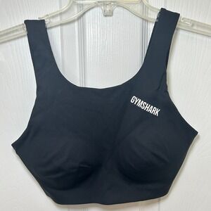 Gymshark Black Sports Bra Light Support‎ Workout Fitness Activewear Small